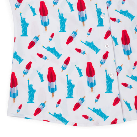 America Pops & Freedom – Women's KUNUFLEX Short Sleeve Shirt (Legends Edition)