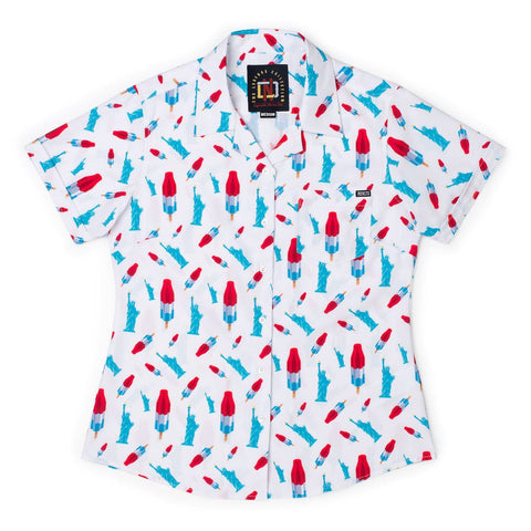 America Pops & Freedom – Women's KUNUFLEX Short Sleeve Shirt (Legends Edition)