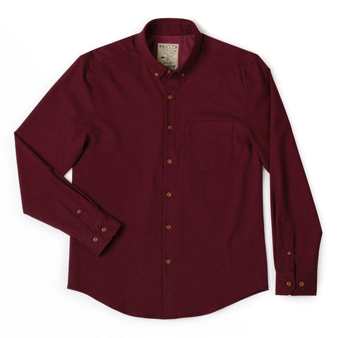Burgundy – BorlandFlex™ Long Sleeve Flannel (2024 Fit)