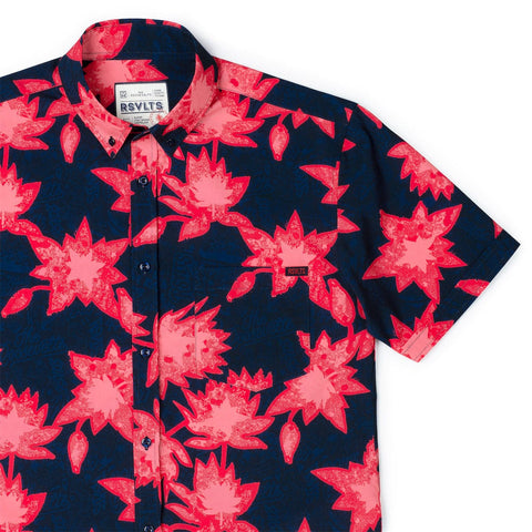 Camp Kunu Floral (Red) – KUNUFLEX Short Sleeve Shirt